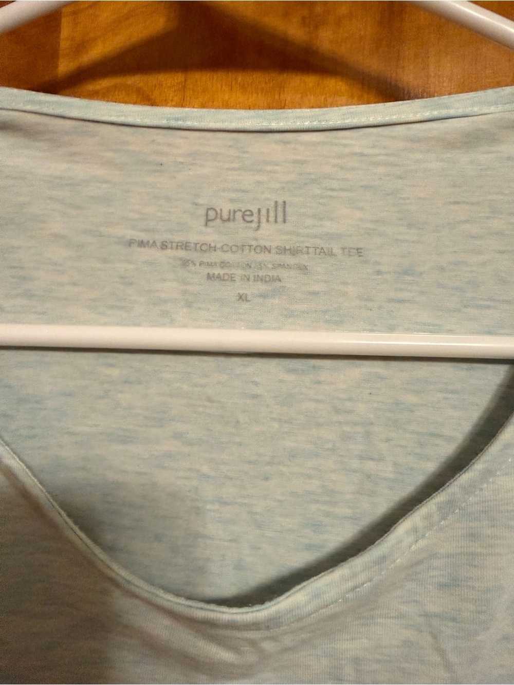 J. Jill Light Blue Long-Sleeve Crewneck Top - Picture 2 of 3